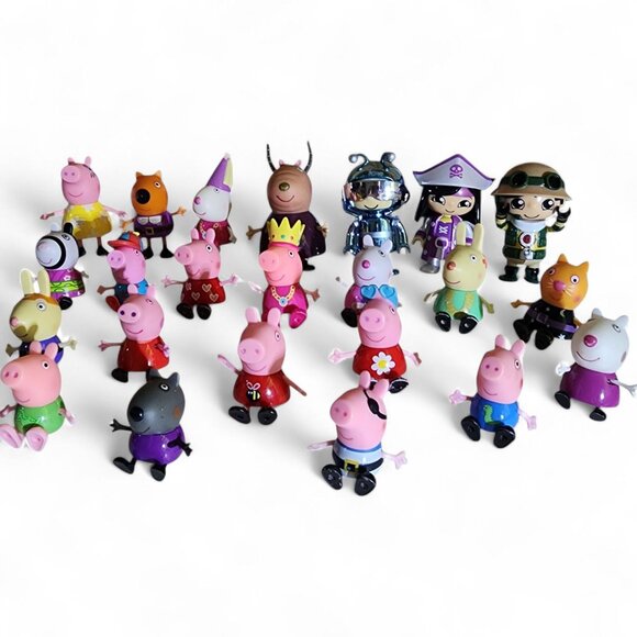 Peppa Pig Figures Lot 20pc Character Bundle Collectible Set Toys + 3 Ryans World - Picture 3 of 8